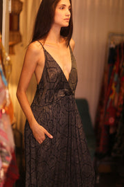 LILY SILK DRESS SYDNEY - sustainably made MOMO NEW YORK sustainable clothing, Boho Chic Dress slow fashion