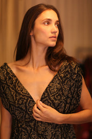 SILK DRESS VICTORIA VIDA - sustainably made MOMO NEW YORK sustainable clothing, bestseller slow fashion